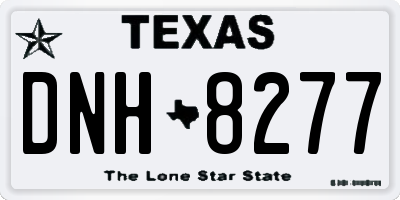 TX license plate DNH8277