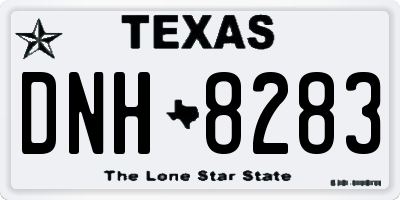 TX license plate DNH8283