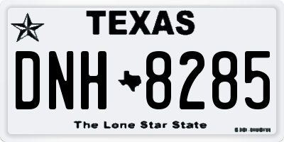 TX license plate DNH8285