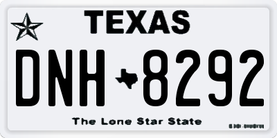 TX license plate DNH8292