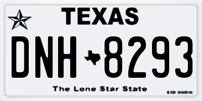 TX license plate DNH8293