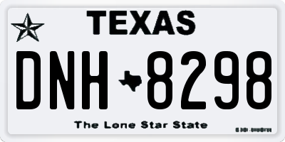 TX license plate DNH8298