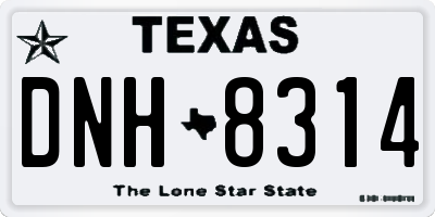 TX license plate DNH8314