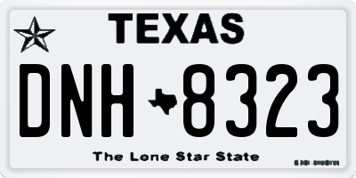 TX license plate DNH8323