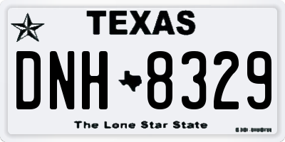 TX license plate DNH8329