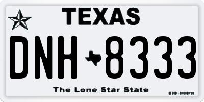 TX license plate DNH8333