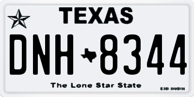 TX license plate DNH8344