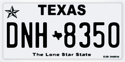TX license plate DNH8350
