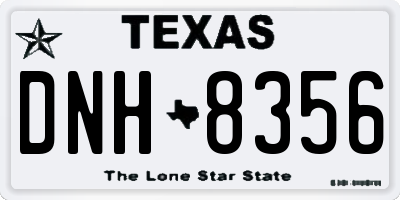 TX license plate DNH8356