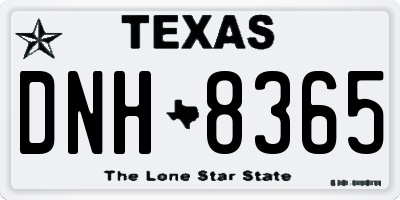 TX license plate DNH8365