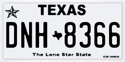 TX license plate DNH8366
