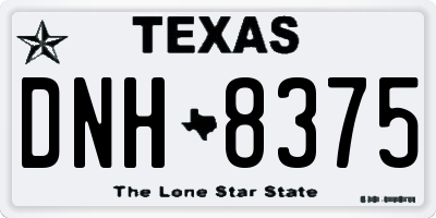 TX license plate DNH8375