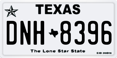 TX license plate DNH8396