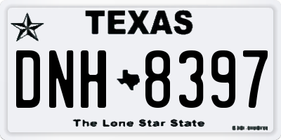 TX license plate DNH8397