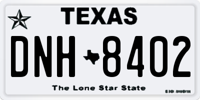 TX license plate DNH8402