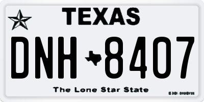 TX license plate DNH8407