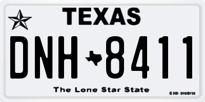 TX license plate DNH8411
