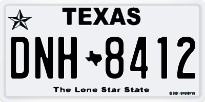 TX license plate DNH8412