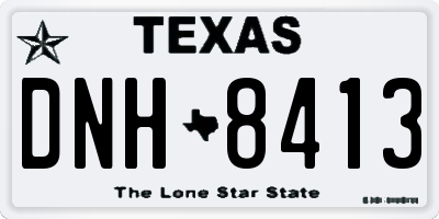 TX license plate DNH8413