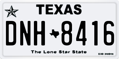 TX license plate DNH8416