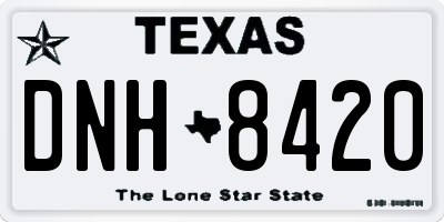 TX license plate DNH8420