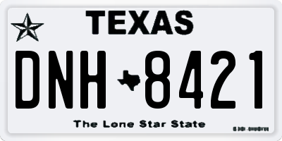 TX license plate DNH8421