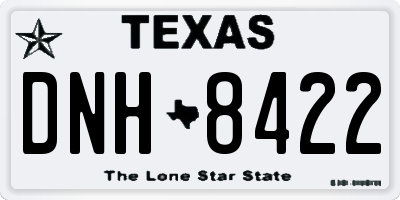 TX license plate DNH8422
