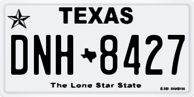 TX license plate DNH8427