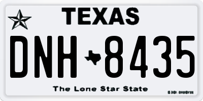 TX license plate DNH8435