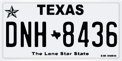 TX license plate DNH8436