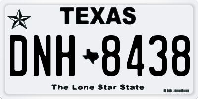 TX license plate DNH8438