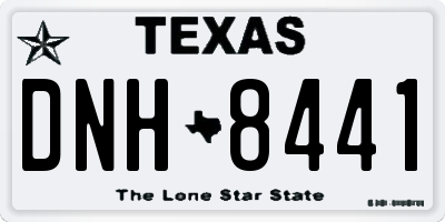 TX license plate DNH8441