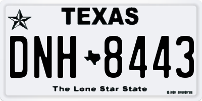 TX license plate DNH8443