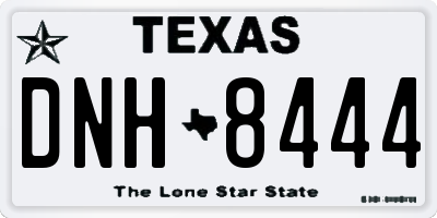 TX license plate DNH8444