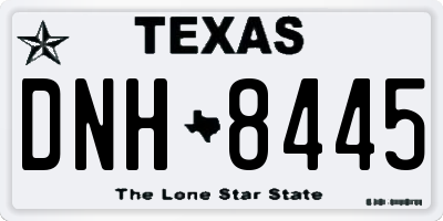 TX license plate DNH8445
