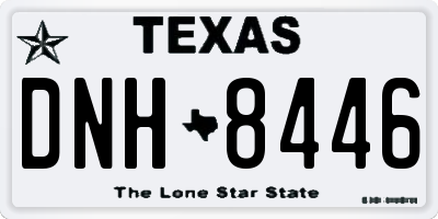 TX license plate DNH8446