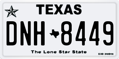 TX license plate DNH8449