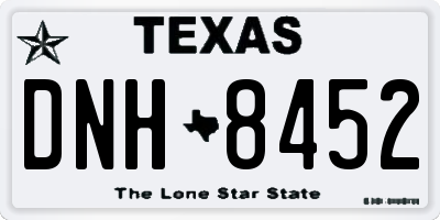 TX license plate DNH8452