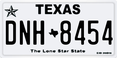 TX license plate DNH8454