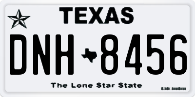 TX license plate DNH8456