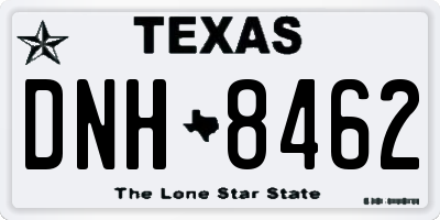 TX license plate DNH8462