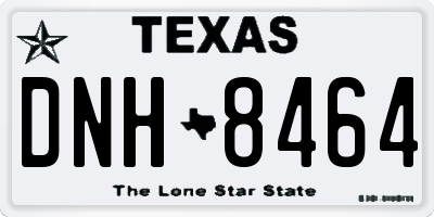 TX license plate DNH8464