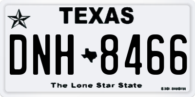 TX license plate DNH8466