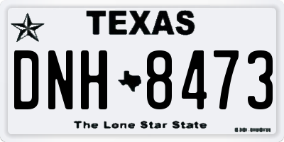TX license plate DNH8473