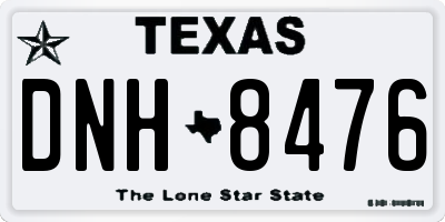TX license plate DNH8476