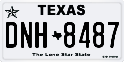 TX license plate DNH8487