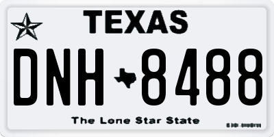 TX license plate DNH8488