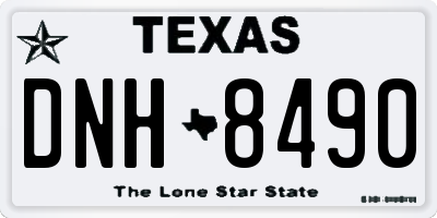 TX license plate DNH8490