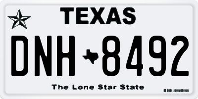 TX license plate DNH8492