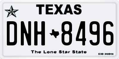 TX license plate DNH8496